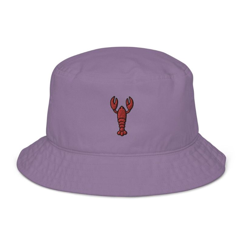 Bucket Hat Lobster Embroidery Purple